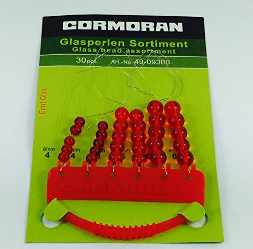Cormoran Glas-Stopperperlen Sortiment rot 4/5/6mm SB30 von Cormoran