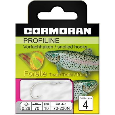 Cormoran PROFILINE Forellenhaken nickel Gr.4 0,26mm von Cormoran