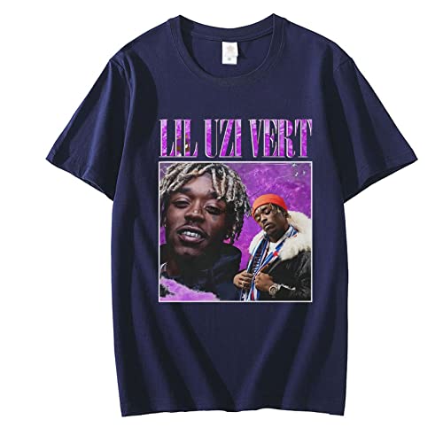 Corsehild Unisex Kurzarm Lil Uzi Vert T-Shirt Vintage 90Er Jahre Rap Hip Hop Shirts Lässiges Kurzarm Oberteil Streetwear Lustiges Bedrucktes T-Shirt XS-3XL von Corsehild