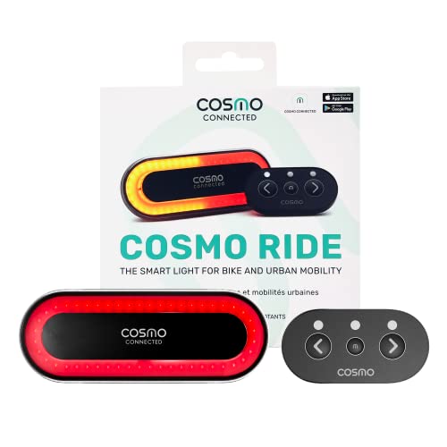Cosmo Connected Cosmo Ride – Das smarte Licht für Fahrrad und urbane Mobilität, Schwarz, CB-COB-001-BLACK von Cosmo Connected