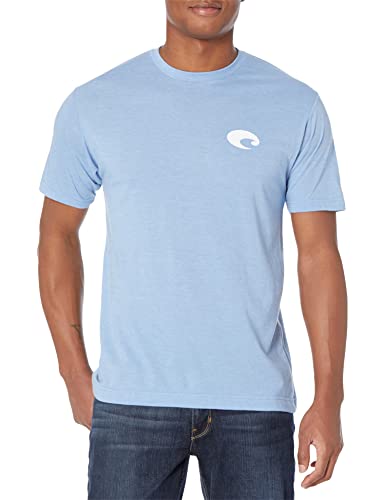 Costa Del Mar Herren Costa Hooked Kurzarm-Mischgewebe T-Shirt, Heather Athletic Blue, XX-Large von Costa Del Mar