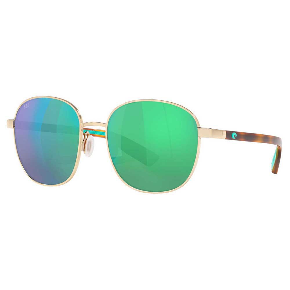 Costa Egret Mirrored Polarized Sunglasses Golden Green Mirror 580G/CAT2 Mann von Costa