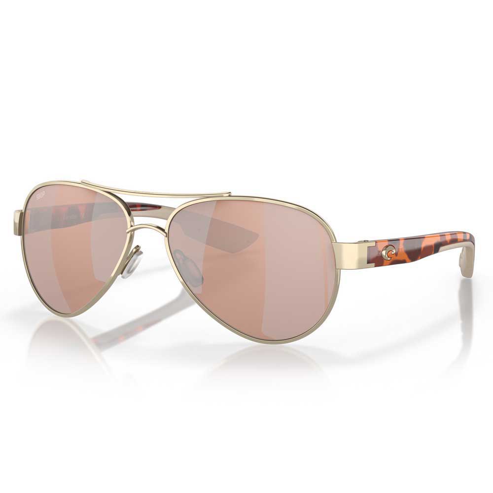 Costa Loreto Mirrored Polarized Sunglasses Golden Copper Silver Mirror 580P/CAT2 Mann von Costa