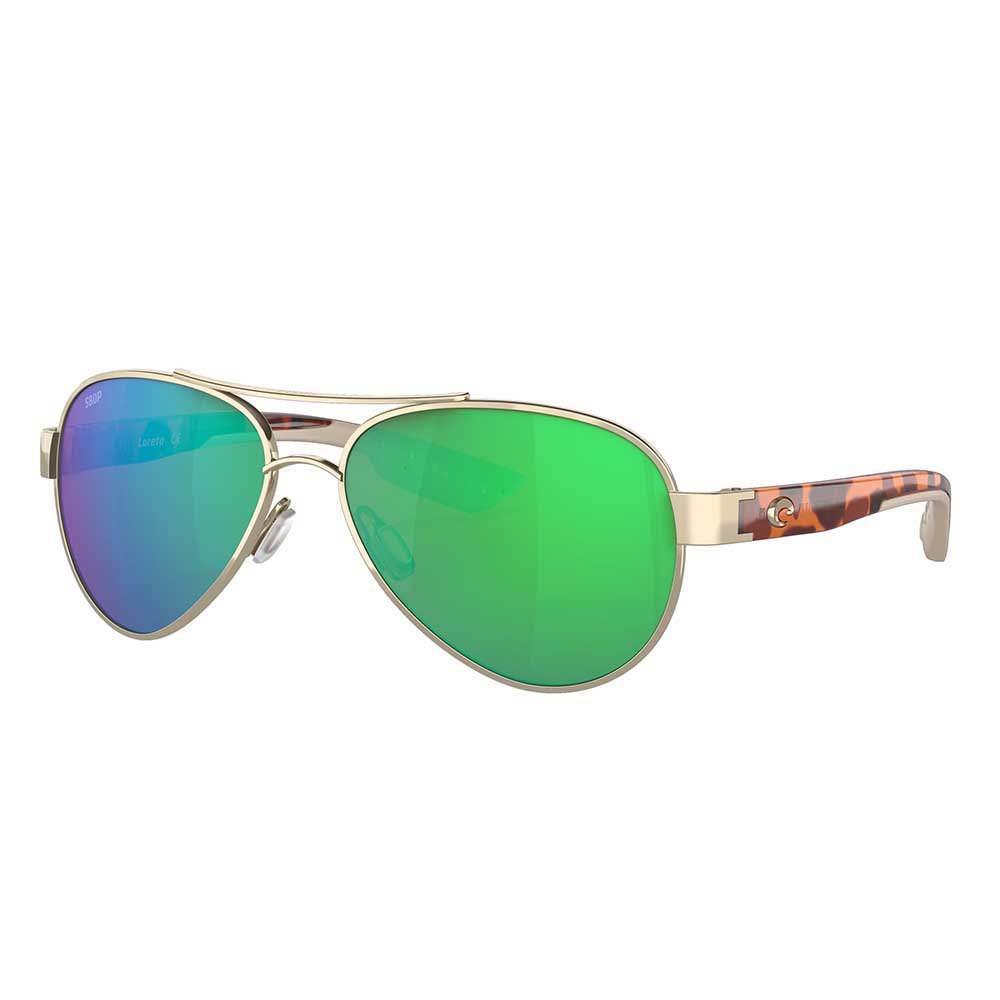 Costa Loreto Mirrored Polarized Sunglasses Golden Green Mirror 580P/CAT2 Mann von Costa