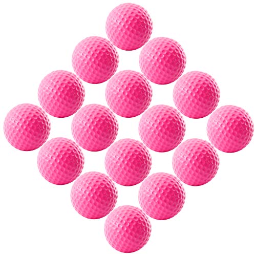 CoverMay Golfbälle aus Schaumstoff, für drinnen und draußen, weich, 16 rosa Golfbälle von CoverMay