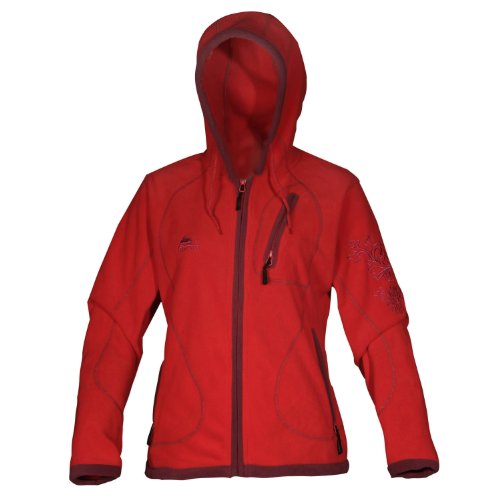 Cox Swain Damen Fleece Outdoor Jacke Alice - 3 Farben - mit Kaputze, Colour: Red, Size: L von Cox Swain