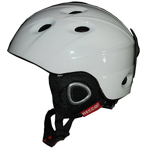 Cox Swain Ski-/Snowboard Helm Inmold Recco - mit Recco Lawinenreflektor, Farbe: White Glossy, Größe: L von Cox Swain