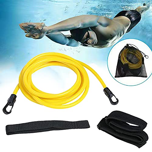 Cozywind Schwimmen-Widerstandsgürtel, Trainingsgürtel aus elastischem Seil Schwimmwiderstand mit Taillenschutz für Erwachsene und Kinder von Cozywind