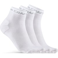3er Pack CRAFT Core Dry Mid Socken 900000 - white 46-48 von Craft