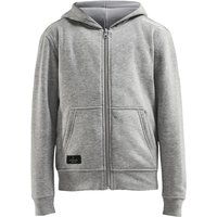 CRAFT Community Kapuzenjacke Kinder 950000 - grey melange 134/140 von Craft