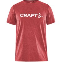 CRAFT Community Logo T-Shirt Kinder 430200 - bright red melange 146/152 von Craft