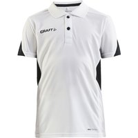 CRAFT Pro Control Impact Poloshirt Kinder 900999 - white/black 122/128 von Craft