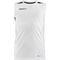 CRAFT Pro Control Impact ärmelloses Trainingsshirt Kinder 900999 - white/black 122/128 von Craft