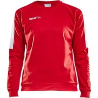 CRAFT Progress Round-Neck Sweatshirt Damen 430900 - bright red/white S von Craft