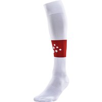 CRAFT Squad Contrast Stutzenstrümpfe 4900 - white/bright red 34-36 von Craft