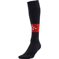 CRAFT Squad Contrast Stutzenstrümpfe 9430 - black/bright red 40-42 von Craft