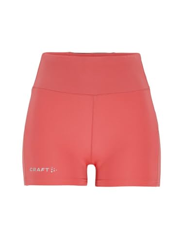 Craft Damen ADV Essence Hot Pants 2 Cheer – Funktionale Trainingsshorts M mit breitem Bund & Stretch – Kurze Sporthose aus recyceltem Funktionsmaterial von Craft