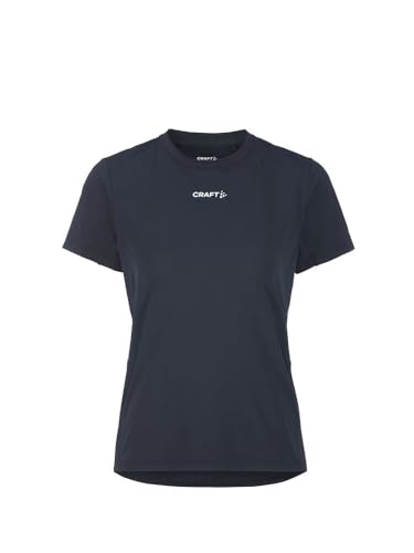 Craft Damen Sportshirt ADV Essence SS Tee 2 Blaze – Atmungsaktives Fitnessshirt L aus recyceltem Polyester – Kurzarm Funktionsshirt für Yoga & Training von Craft