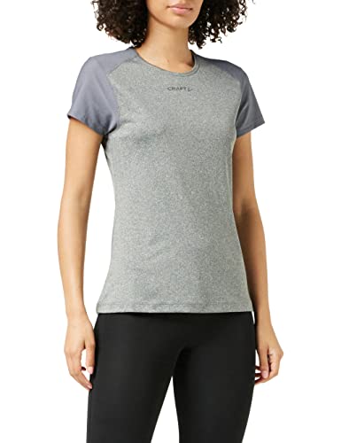 Craft Damen Training Wear Advanced Essence Short Sleeve Slim Trikots, dk Grey Melange, XL von Craft