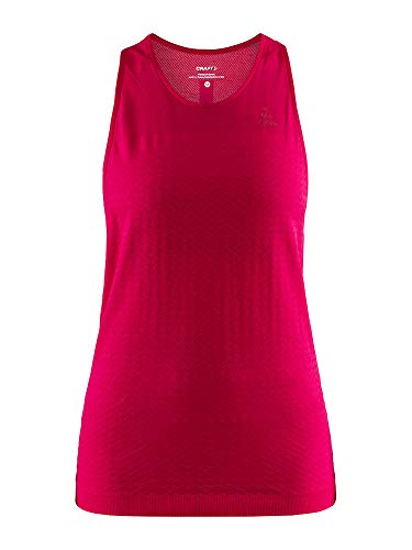 Craft Damen Urban Rush Fuseknit Light Tank-Top-Pink, Silber Shirts, XS von Craft