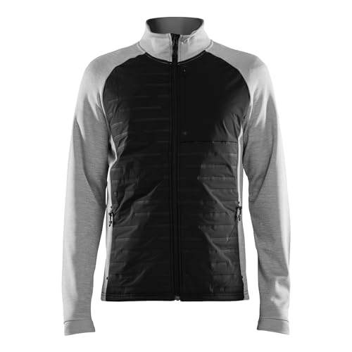 Craft Herren Outdoorjacke Trainingsjacke ADV Unify Hybrid Jacke, Farbe:Mehrfarbig, Größe:XL, Artikel:-950999 Grey Melange/Black von Craft