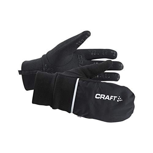 Craft Radhandschuh Lang 2 In 1 Hybrid Weather Gloves, Black, M von Craft