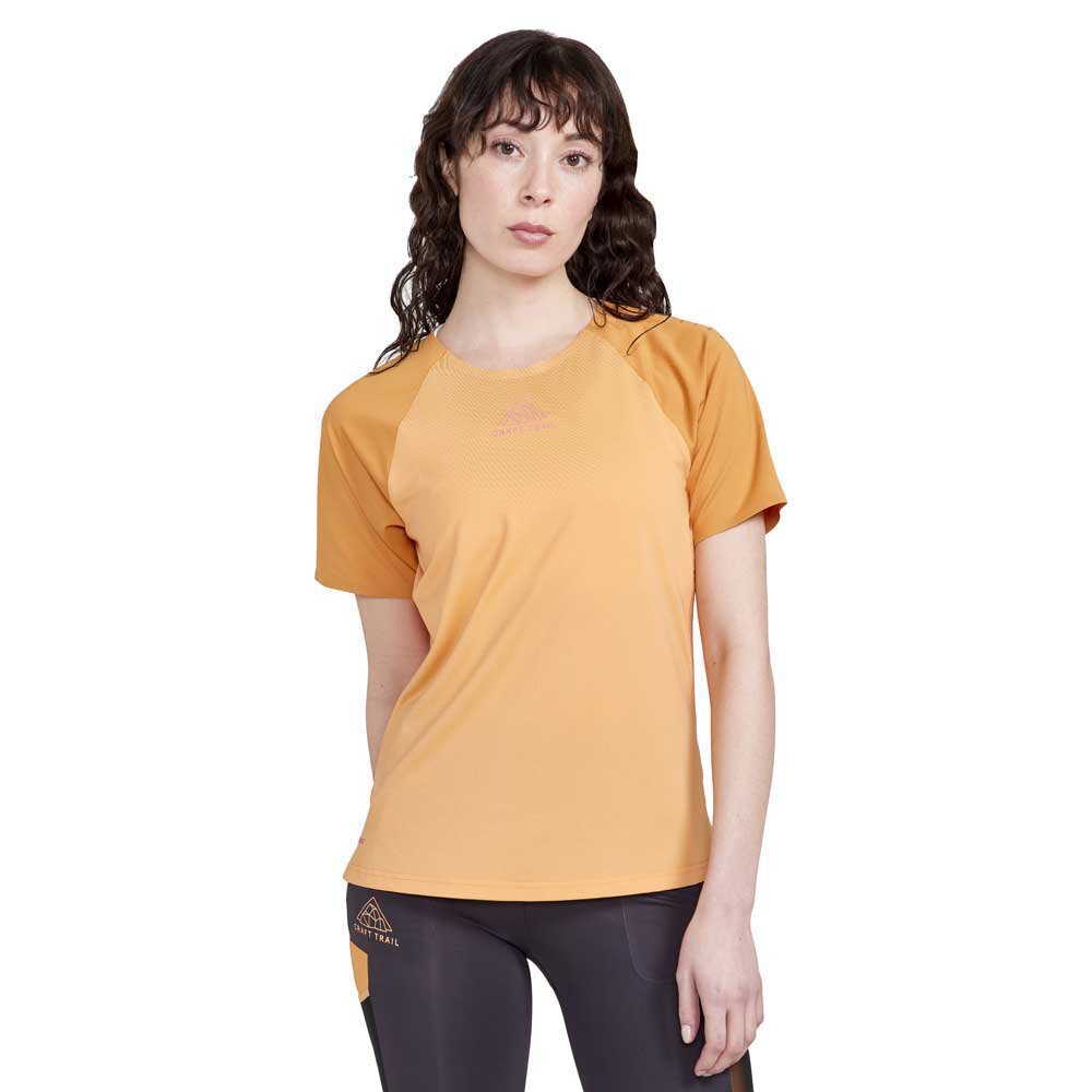 Craft Pro Trail Short Sleeve T-shirt Gelb L Frau von Craft
