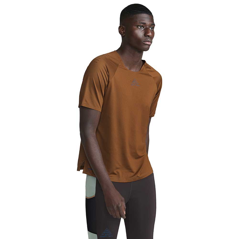 Craft Pro Trail Short Sleeve T-shirt Braun XL Mann von Craft