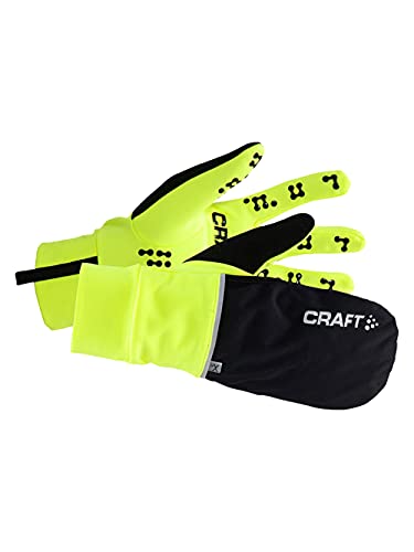 Craft Radhandschuh Lang 2 In 1 Hybrid Weather Gloves, Flumino/Black, M von Craft