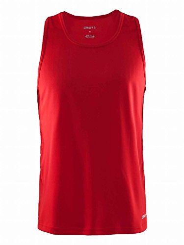 Craft Sportswear Men's Mind Running and Training Fitness Workout Singlet Tank Top, Red, Medium von Craft