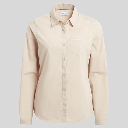 Craghoppers Damen Kiwi Langarmshirt Hemd, Desert Sand, 38 von Craghoppers