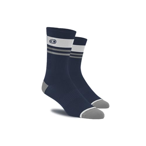 Crank Brothers Unisex-Adult Icon MTB Socks Blue S/M, Navy/White, One Size von Crankbrothers