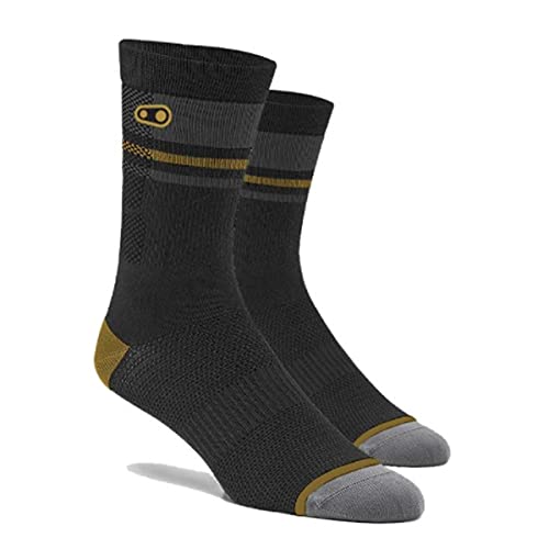Crank Brothers Unisex-Adult Icon MTB Socks Black/Gold/Grey S/M, Multicolor, EU 38-42 von Crankbrothers