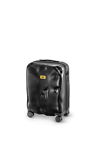 Crash Baggage - ICON Cabin, Hartschalenkoffer aus Polycarbonat, Handgepäck, Trolley-Abmessungen 55 x 40 x 22 cm, Fassungsvermögen 35 Liter, Farbe Schwarz von Crash Baggage
