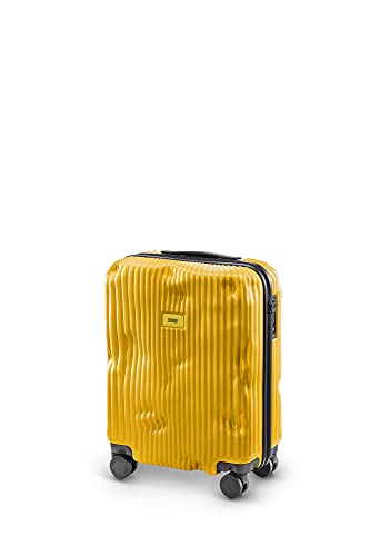 Carsh Baggage - Trolley Stripe Line - Handgepäck - 4 Räder - 40 Liter (Yellow) von Crash Baggage