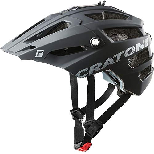 Cratoni Fahrradhelm AllTrack MTB Gr. M/L 58-61cm schwarz gummiert +Flicken von Cratoni+TipTop