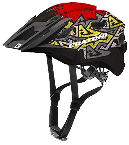 Cratoni Helmets Unisex – Erwachsene Allride Fahrradhelm, wildes rot, Uni (53-59 cm) von Cratoni