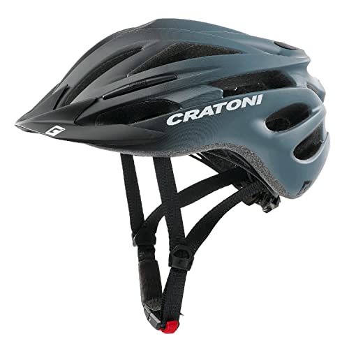 Cratoni Unisex – Erwachsene Pacer Jr Helmet, Schwarz/Grau Matt, M von Cratoni