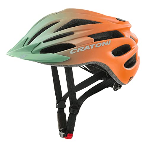 Cratoni Unisex – Erwachsene Pacer Jr Helmet, Khaki/Orange Matt, M von Cratoni