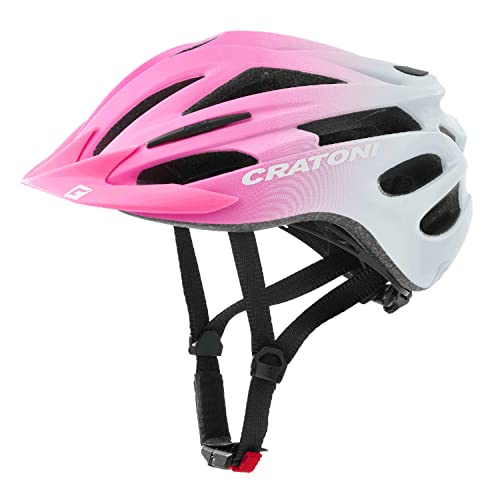 Cratoni Unisex – Erwachsene Pacer Jr Helmet, Pink/Weiß Matt, M von Cratoni