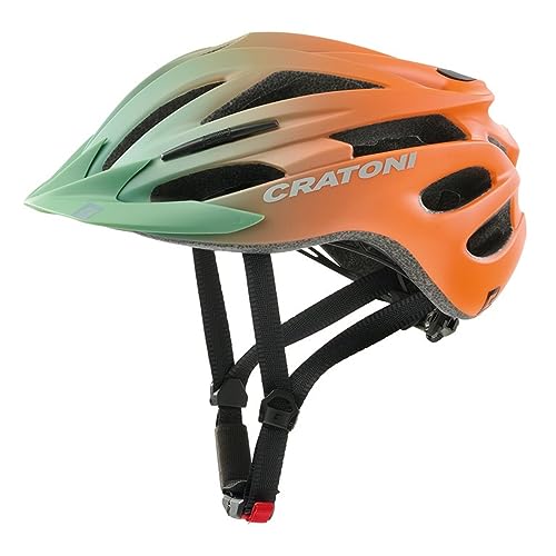 Cratoni Unisex – Erwachsene Pacer Jr Helmet, Khaki/Orange Matt, S von Cratoni