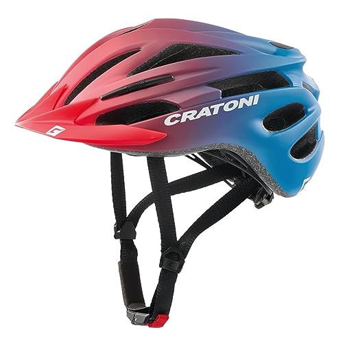 Cratoni Unisex – Erwachsene Pacer Jr Helmet, Rot/Blau Matt, S von Cratoni