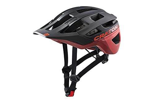 Cratoni Helmets AllRace Fahrradhelm, Schwarz-Rot, M-L 56-61 von Cratoni