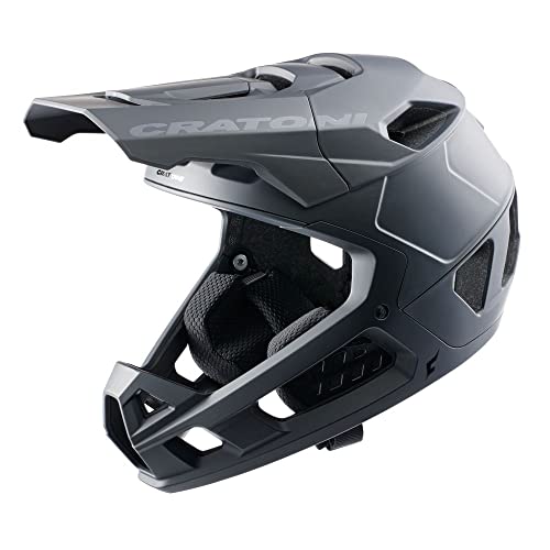 Cratoni Unisex – Erwachsene Interceptor Helmet, Schwarz Matt, L von Cratoni