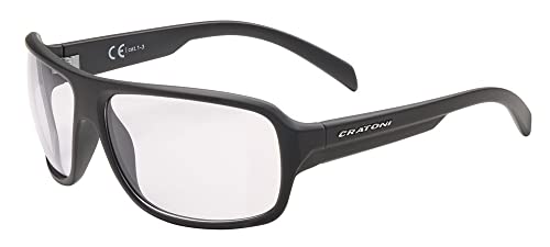 Cratoni C-ICE NXT Photochromic Fahrradbrille Sportbrille Sonnenbrille 100% UV Schutz (schwarz-klar) von Cratoni