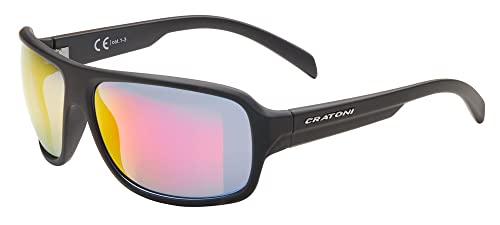 Cratoni C-ICE NXT Photochromic Fahrradbrille Sportbrille Sonnenbrille 100% UV Schutz (schwarz-rot) von Cratoni