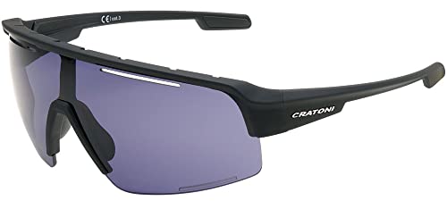 Cratoni C-MATIC COLOR+ LIFESTYLE Sonnenbrille Sportbrille Fahrradbrille High-Definition Glas (schwarz-graublau) von Cratoni