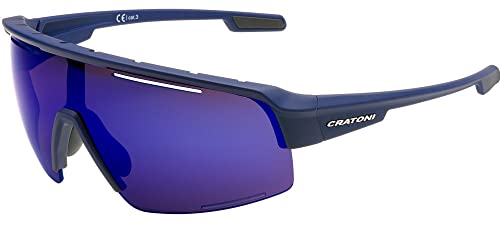 Cratoni C-MATIC COLOR+ SPORT Fahrradbrille Sportbrille Sonnenbrille High-Definition Glas (blau-blau) von Cratoni