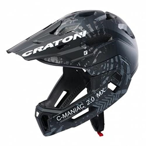 Cratoni Unisex – Erwachsene C-Maniac Helmet, Schwarz/Anthrazit Matt, L von Cratoni