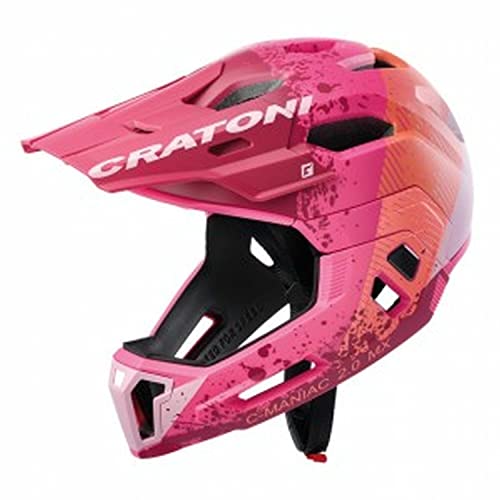 Cratoni Unisex – Erwachsene C-maniac Helmet, Pink/Orange Matt, M von Cratoni
